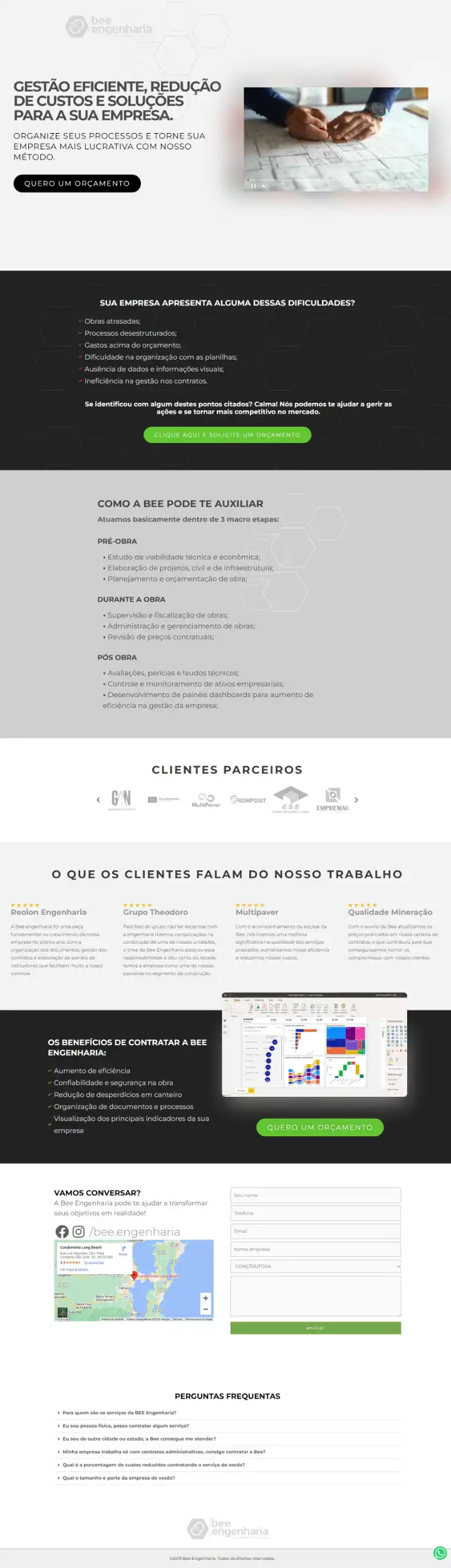 site - bengenharia | Bruno Francisco